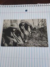 Vintage Postcard Barbed Wire Cut, Americans Creeping On The Germans WW1 picture
