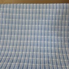 Vintage 1970’s ￼White & Blue Plaid Knit polyester Fabric 2 1/2 Yards 58” Wide picture