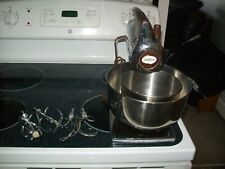 SUNBEAM 12 Speed Mixmaster CHROME Beaters, Dough Hooks & Bowls WORKS PERFECTLY picture
