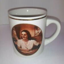The Surrey Group Schaumburg IL 1987 Ivory Woman Writing Letter Coffee Cup Mug . picture