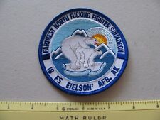 OLDER USAF 18TH FIGHTER SQUADRON EIELSON AFB ALASKA COLORED UNIFORM PATCH ~NICE~ picture