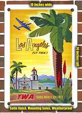 METAL SIGN - 1948 Los Angeles Fly World Airlines - 10x14 Inches picture