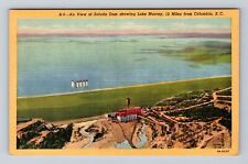 Columbia SC-South Carolina, Aerial Saluda Dam, Lake Murray, Vintage Postcard picture