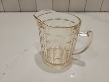 Vintage Small Pitcher Creamer Anchor Hocking Yellow Hue Depression Glass EUC picture