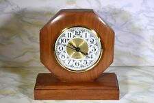 Handmade Oak Wood Clock With Antique Face Desk Mantle Table Quartz** picture