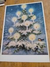 postcard vintage christmas tree picture