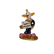 Spoontiques Pewter Clown Holding Happy Birthday Sign **MISSING BALLOONS** picture