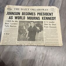 The Daily Oklahoman November 23, 1963 Johnson Becomes President picture