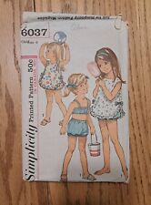 Simplicity Pattern 6037 Childs Size 6 Top And 2 Piece Sunsuit picture
