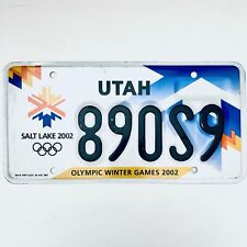 2002 United States Utah Olympic Winter Games Passenger License Plate 890S9 picture