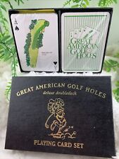 NEW Vintage GREAT AMERICAN GOLF HOLES Playing Cards US Deluxe Double Deck SEALED picture