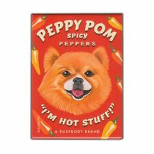 Retro Pets Magnet, Peppy Pom Spicy Peppers, Pomeranian Dog, 2.5