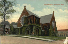 1915 Springfield,MA Christ Church Hampden County Massachusetts Postcard 1c stamp picture