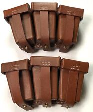 WWI GERMAN M1909 G98 GEW98 GEW 98 RIFLE AMMO POUCHES-BROWN LEATHER picture