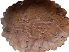 1930s Niagara Falls Souvenir Burwood Carved Change Dish Bowl Maple Leaves picture