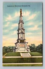 Savannah GA-Georgia, Monument, Antique, Vintage Postcard picture
