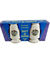 NEW OLD STOCK IN BOX Scottish Souvenir Cruet Set / Salt & Pepper Set picture