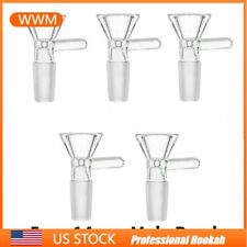 5pcs 14MM Male Clear Glass Bowl For Smoking Hookah Water Pipe Bubbler Shisha US picture