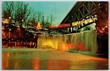 Annual Christmas Lighting at Ludlow Falls, Ohio - Postcard picture
