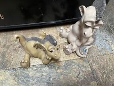 Vtg 1980-90s Krystonia Figurine Statues x2 Twylight, Owhey Dragons Crystal Ball picture