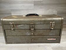 Vintage Craftsman 2 Drawer Tool Box Chest 20” With Emblem Metal Storage picture