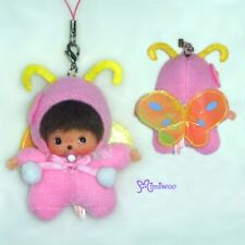 293570 Monchhichi Baby Bebichhichi Butterfly Phone Strap Mini Mascot ~ RARE ~ picture
