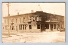 Marlette MI-Michigan RPPC, Exchange Hotel, Real Photo c1919 Vintage Postcard picture