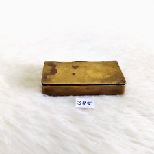 1920s Vintage Brass Snuff Box Old Decorative Collectible Rich Patina 325 picture