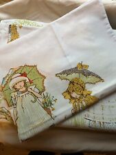 Vintage Childrens Holly Hobbie Pillowcases & Flat Queen Sheet picture