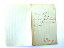 1861 Schooner Annie Bell From Cuba Custom House Port Philadelphia Ship Document picture