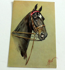 Horse Portrait Edition Stehli artist signed Jean-Marie Rivet VTG Postcard No.149 picture