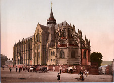 France, EU. The Church. vintage print photochromie, vintage photochrome 16x22 picture