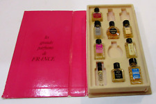Vintage Charrier Parfums Les Grands Parfums de France 9 Bottle Perfume Gift Box picture