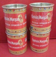 4 CAPTAIN MORGAN Rum Tin Cans Cups Official NFL Sponsor Team Logos Promo Items picture