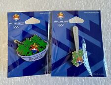 2002 SLC Salt Lake City Olympic Games Pin LOT ~ Green JELLO & Spoon picture