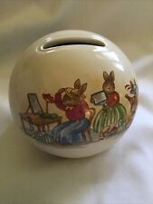 Royal Doulton Victorian Edwardian Round Bunnykin Bank Retro Playing Drum Easter picture