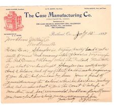 1897 Portland Oregon -Case Manufacturing, Mill Machinery Letter, Letterhead picture