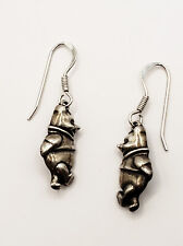 Vintage Disney Sterling Silver Winnie The Pooh Drop Perished Earrings picture