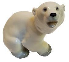 Vintage Lomonosov Porcelain Polar Bear Figurine picture