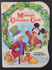 Vtg 1983 Golden Walt Disney Mickey's Christmas Carol A Colorful Coloring Book picture