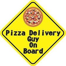 6in x 6in Pizza Delivery Guy On Board Magnet Car Truck Vehicle Magnetic Sign picture