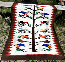 Vintage Handwoven Navajo Tree of Life Wool Rug - 84