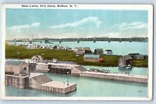c1910's View Of New Locks Erie Canal Buffalo New York NY Antique Postcard picture