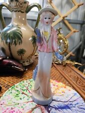 Sophisticated Lady Figurine Porcelian Victorian Vintage 8inx2in used Very Good picture