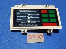 Seeburg SPS160 SPS2 Coin & Credit Window 82-499420 with Light Box 21-499330 picture