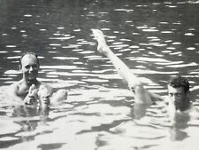 N3 Photo 1940-50s Handsome Men Swim Feet Foot Long Leg Out Of Water Odd Strange picture