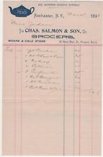 Rochester NY Chas Salmon & Son Grocers Teas Moore & Cole Store 1898 Billhead picture