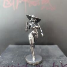 Black Pure Copper Hatted Beauty Noble Lady Handicraft Statue Realistic Body Art picture