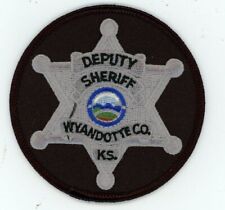 KANSAS KS WYANDOTTE COUNTY SHERIFF NICE 3 INCH PATCH POLICE picture