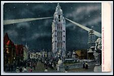 Postcard Dreamland By Night Coney Island NY R37 picture